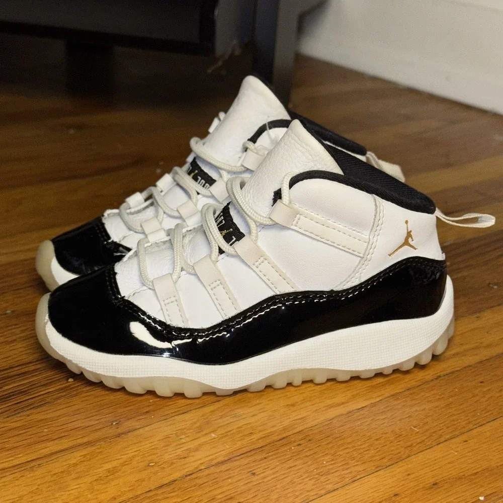 Nike Air Jordan 11 Retro Gratitude 2023 Toddler TD White Black 378040-170 9C